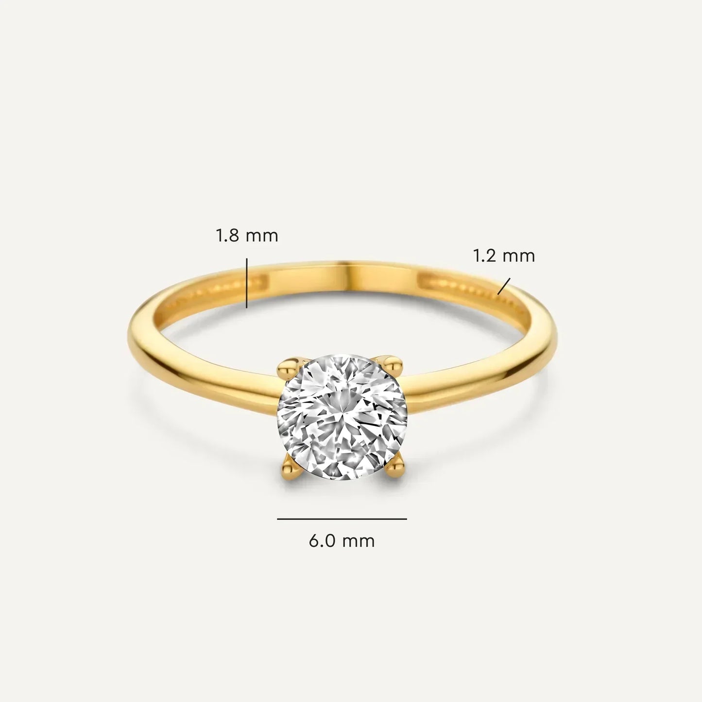 Classic Golden Diamond Ring