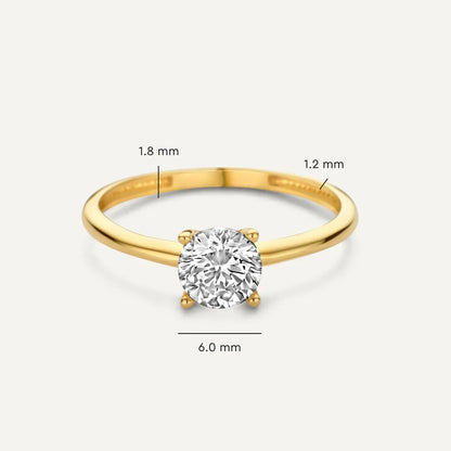 Classic Golden Diamond Ring