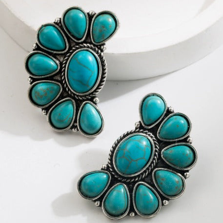 Elegant Bohemian Turquoise Earrings