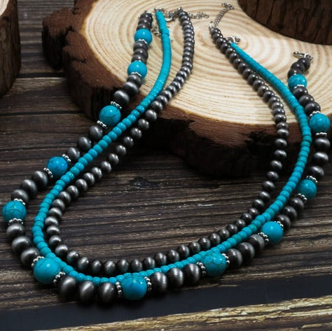 Elegant Turquoise Necklace Set of 3