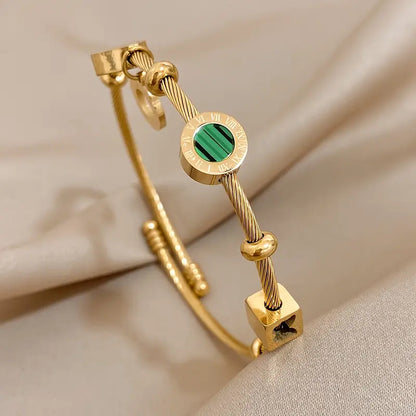 Jihan Chunky Emerald Bracelet
