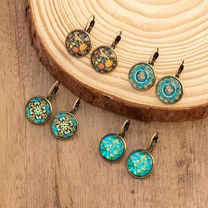Vintage Art Glass Earrings