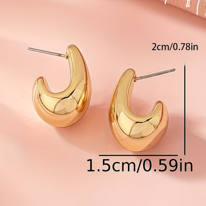 Gold Elegant Teardrop Earrings