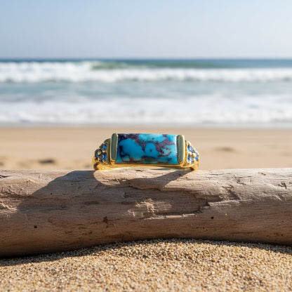 Bohemian Gold Turquoise Ring