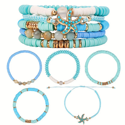 All five bracelets from the set shown separately