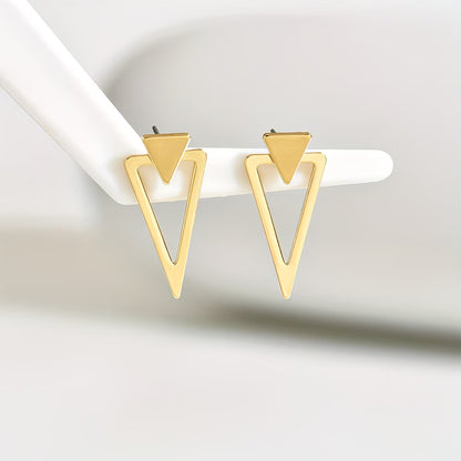 Triangle Ear Jacket Earrings