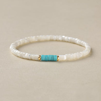 Elegant Pearl Turquoise Bracelet