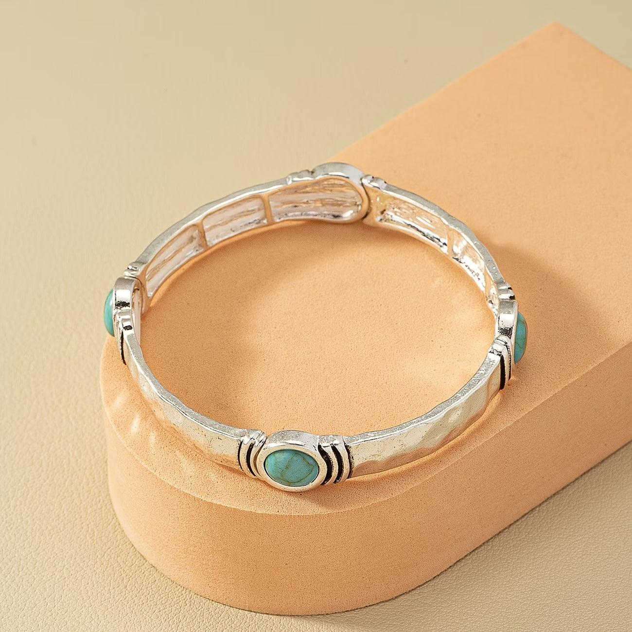 Bohemian Silver Turquoise Bracelet