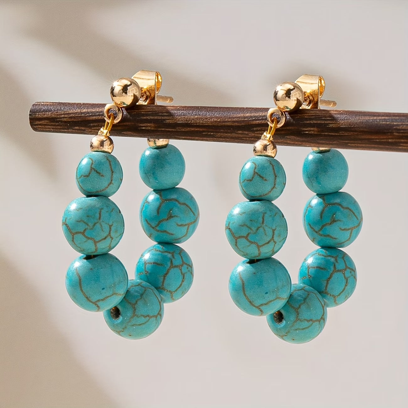 Turquoise Big Hoop Earrings