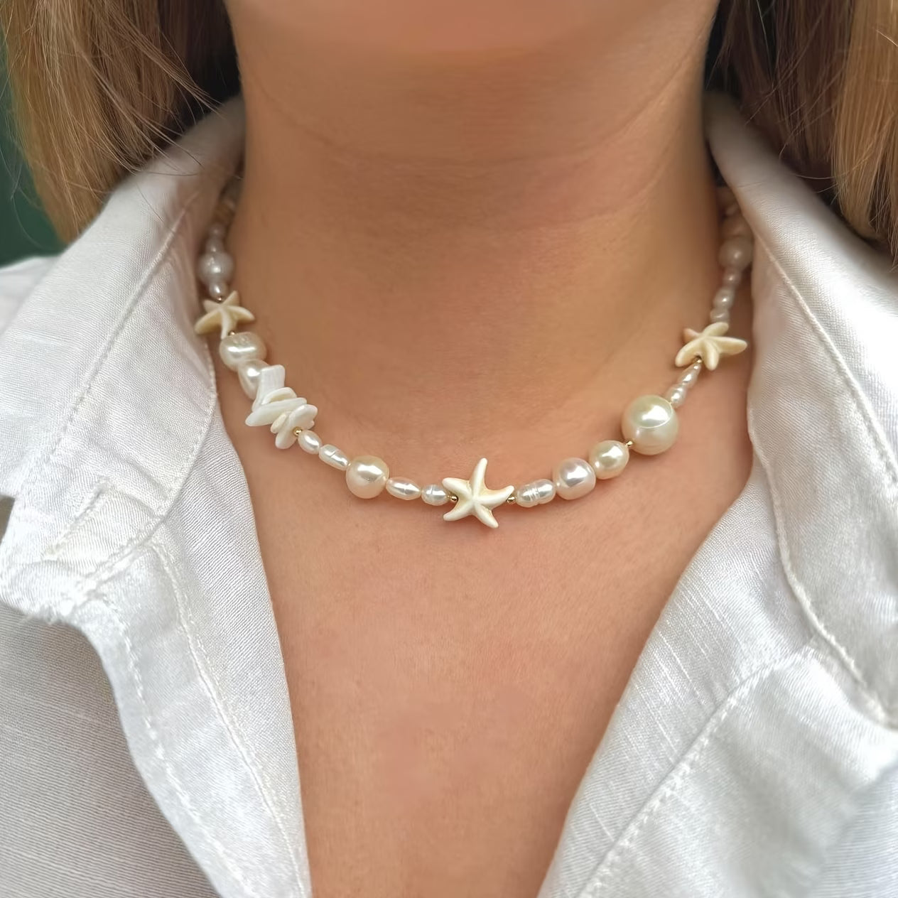 Elegant Coastal Pearl Necklace