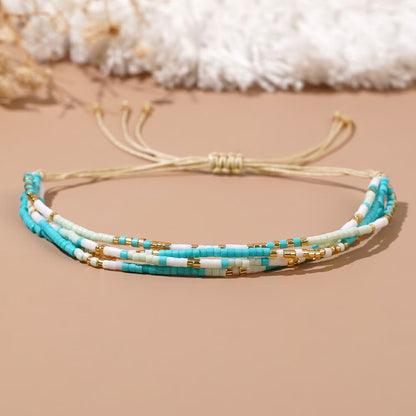 Adjustable Turquoise and Gold Bracelet