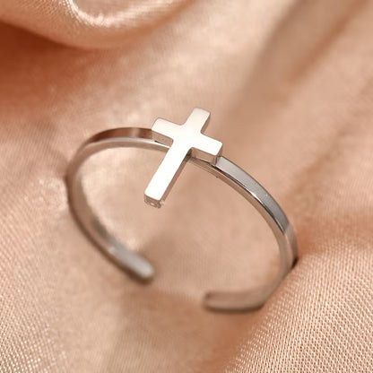 Classic Open Cross Band Ring