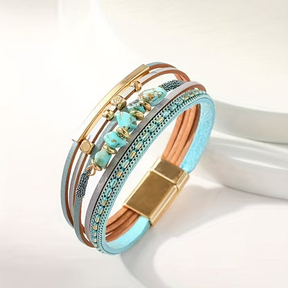 Vintage Gold Turquoise Bracelet