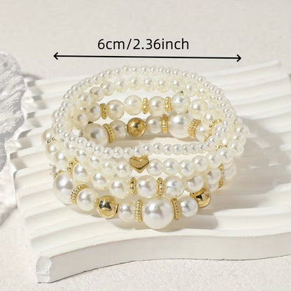 Pearl Stacking Bracelet Set of 8