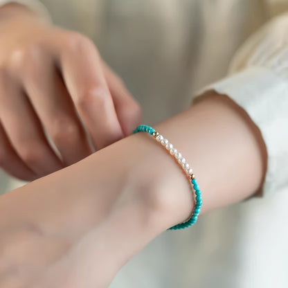 Subtle Pearl Turquoise Bracelet