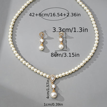 Size guide for the Vintage Classic Pearl Jewelry Set