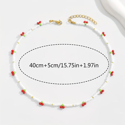 Minimal Cherry Necklace