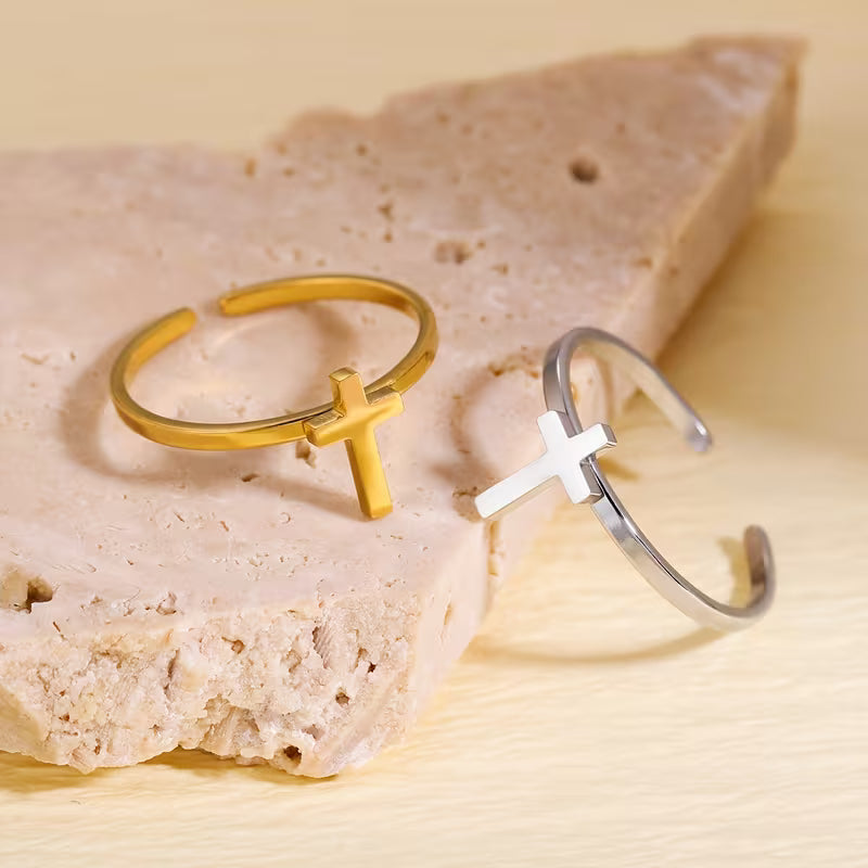 Classic Open Cross Band Ring