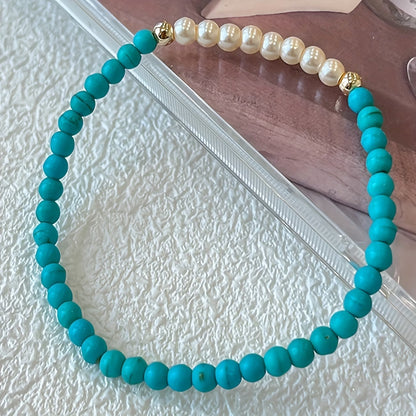 Subtle Pearl Turquoise Bracelet