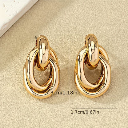 Gold Knotted Unique Earrings