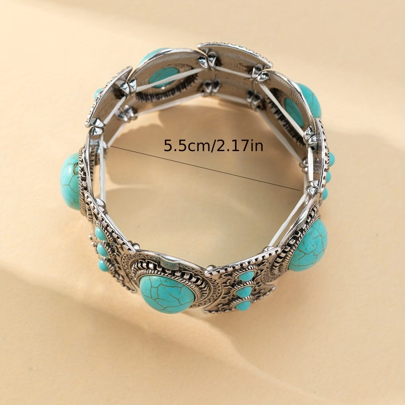 Premium Bohemian Silver Turquoise Bracelet