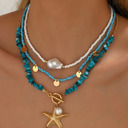 Premium Pearl and Turquoise Coastal Bracelet
