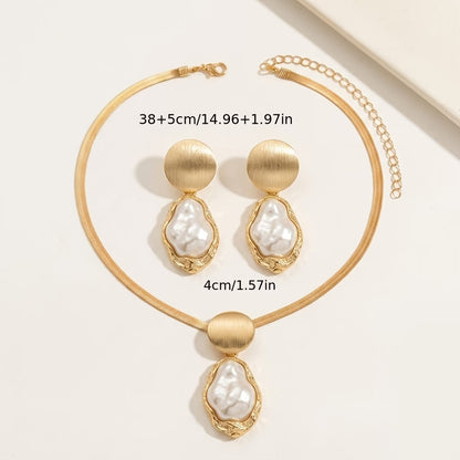 Elegant Baroque Pearl Jewelry Set