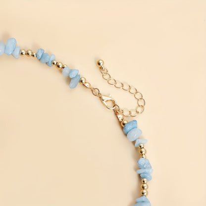 Statement Turquoise Golden Chain Necklace