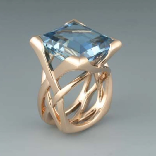 Aqua Stone Statement Ring