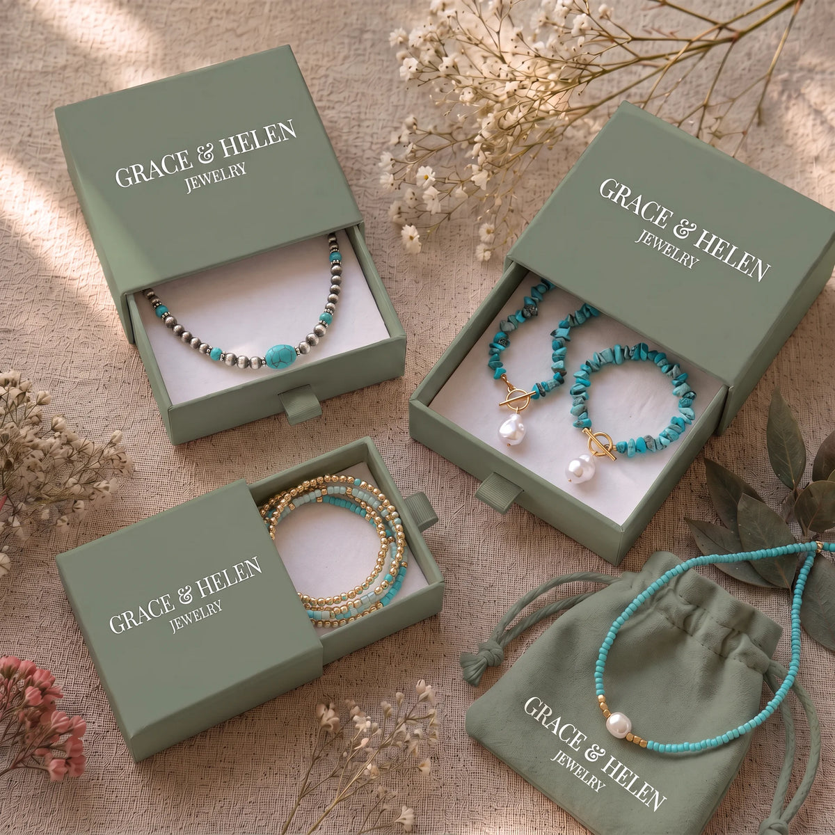 Choose Your 3 Turquoise Pieces