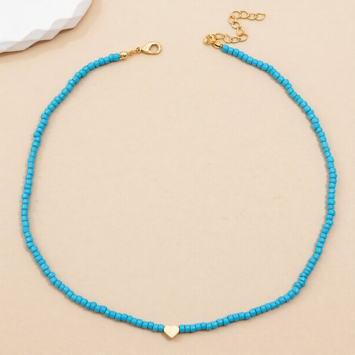 Minimal Turquoise Heart Necklace