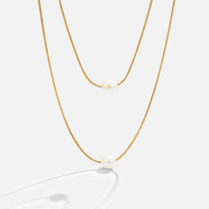 Sophisticated Layered Pearl Necklace