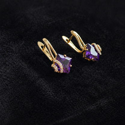 Sophisticated Rose Gold Crown Earrings