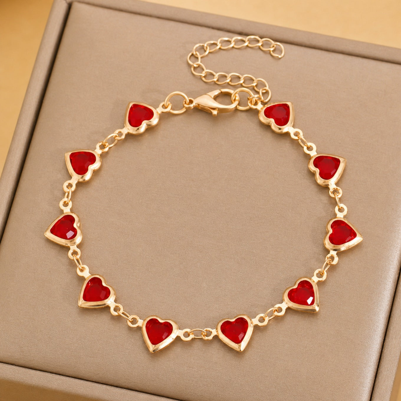 **Sophisticated Gemstone Cluster Gold Bracelet**
