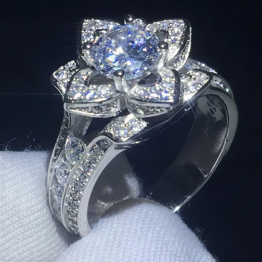 Diamond Flower Ring